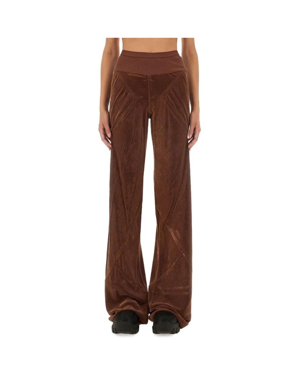 Rick Owens Brown Wide Trousers