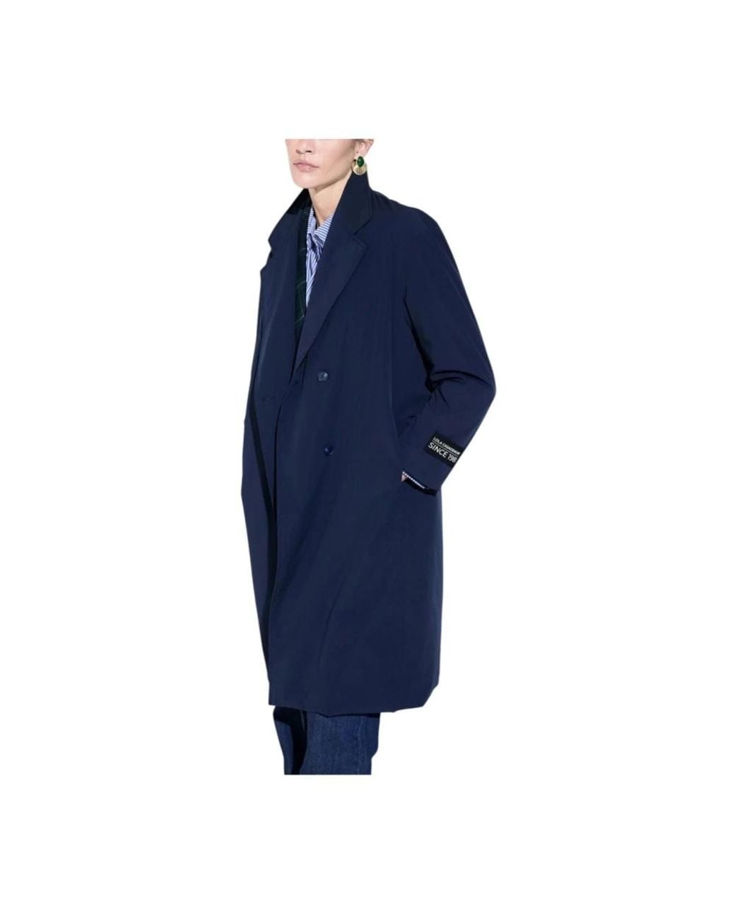 Lola Casademunt Blue Double-Breasted Coats