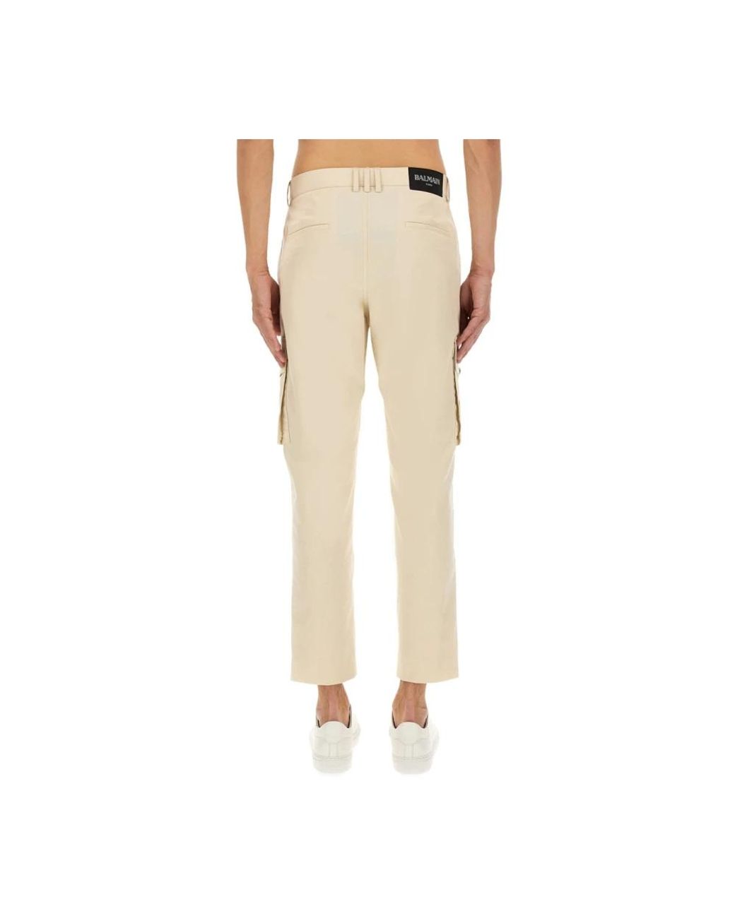 Balmain Natural Straight Trousers for men