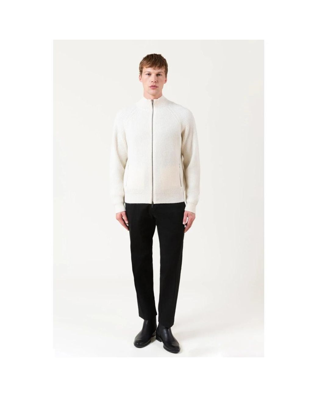 Cardigans AUTORE de hombre de color White