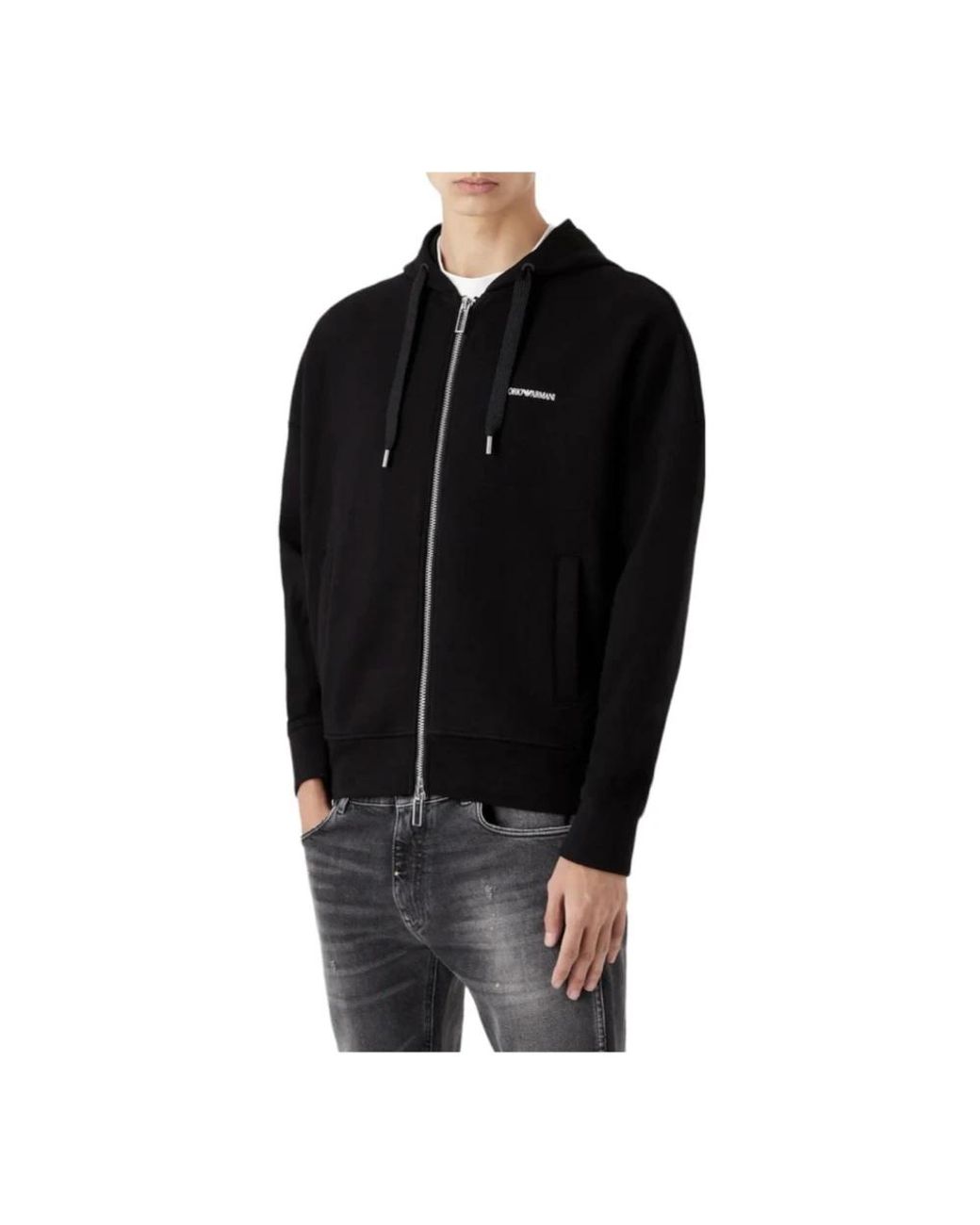 Emporio Armani Black Zip-Throughs for men