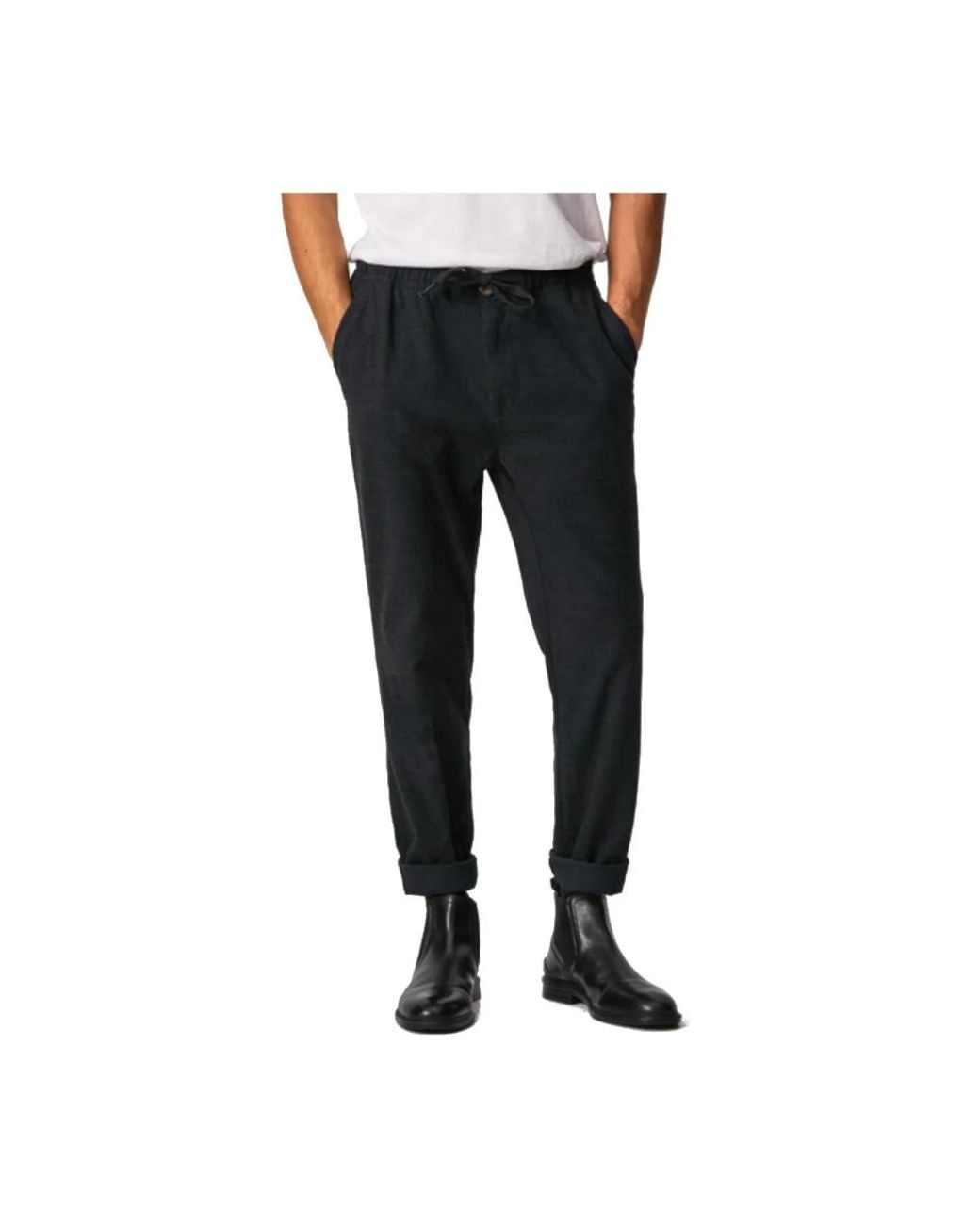 Pepe Jeans Black Wide Trousers for men