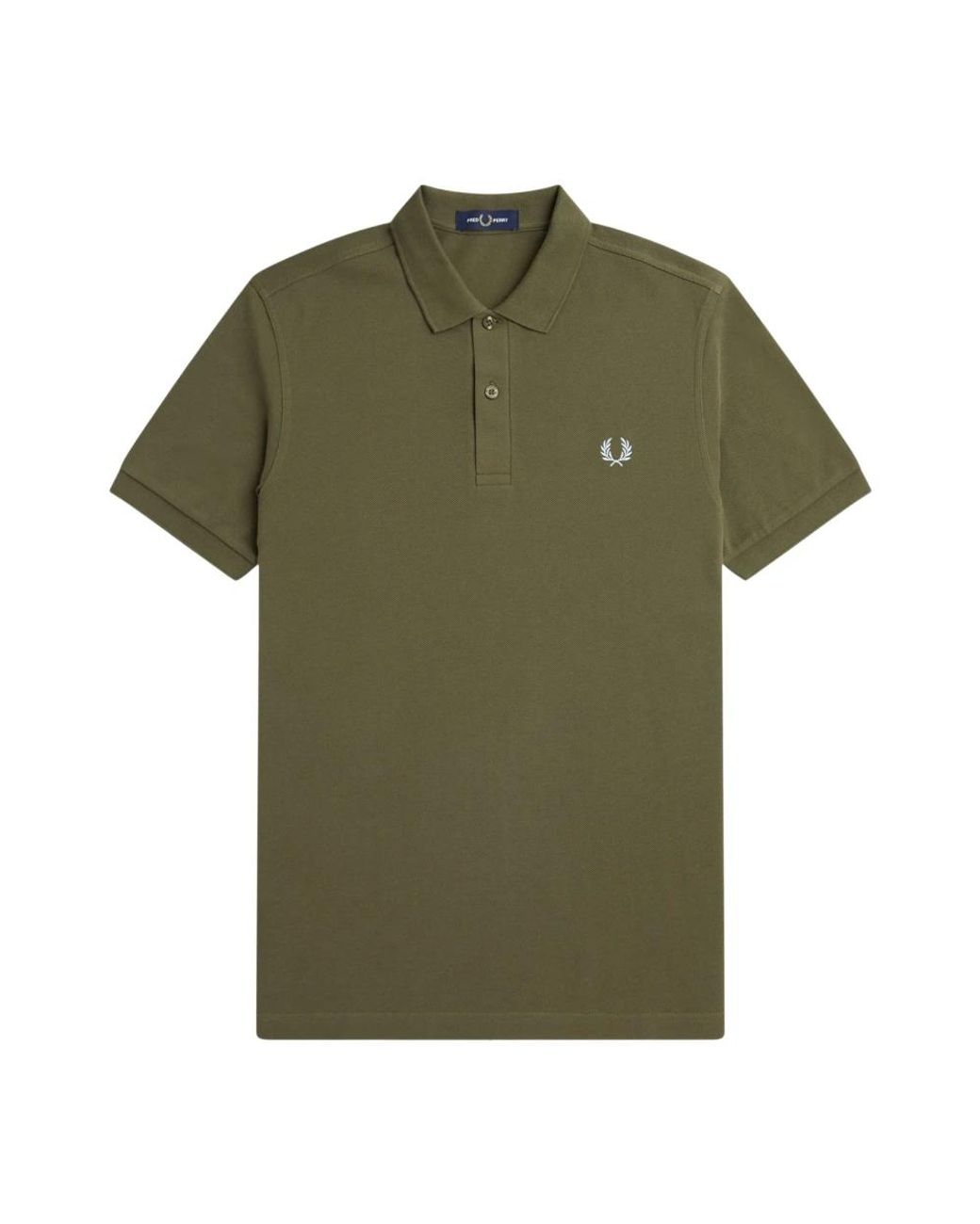 Fred Perry Tops ,Groen ,Katoen Slim Fit Plain Polo Uniform Groen in het Green voor heren