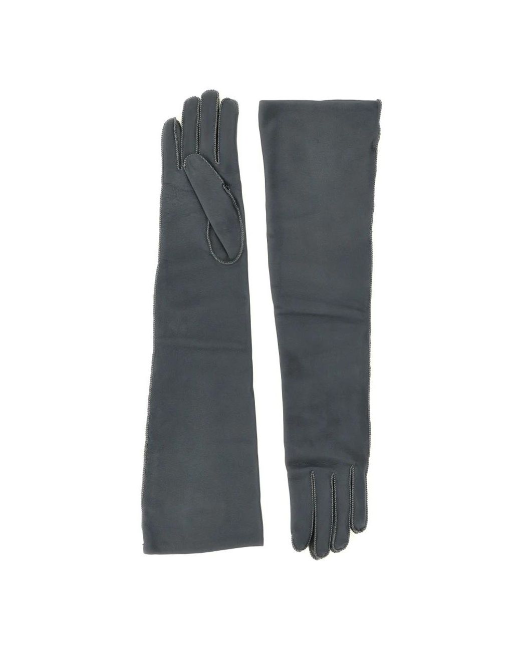 Agnona Gray Gloves