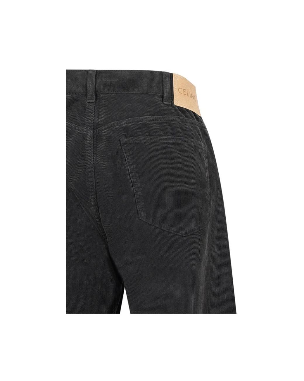 Céline Black Straight Trousers for men