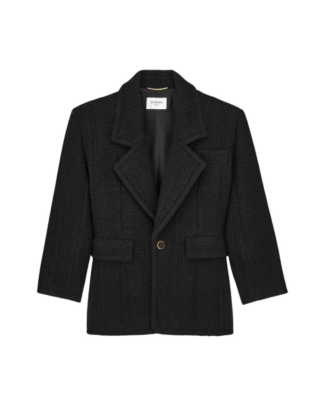 Saint Laurent Black Tweed Jackets