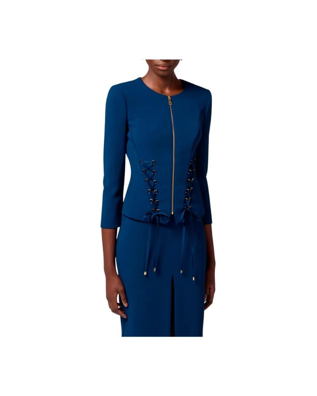 Elisabetta Franchi Blue Light Jackets