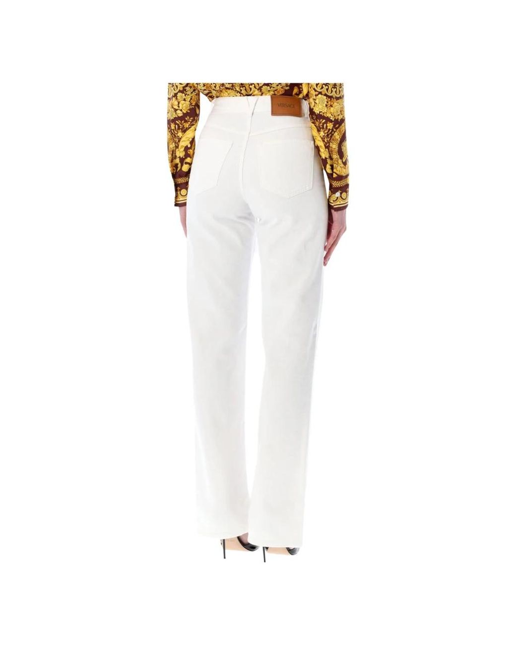 Versace White Straight Jeans