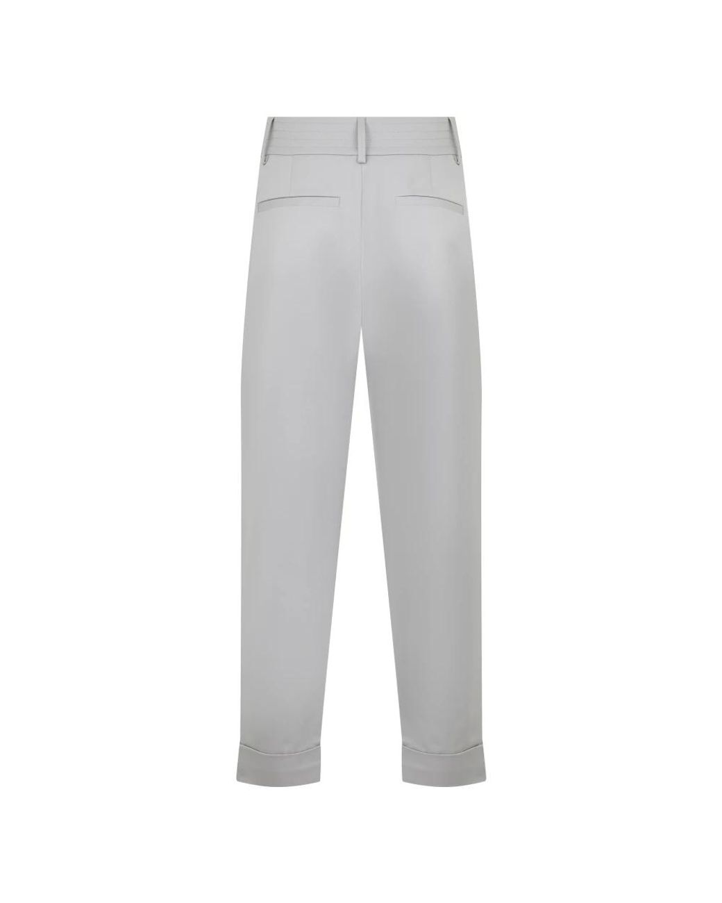 Moorer Gray Cropped Trousers
