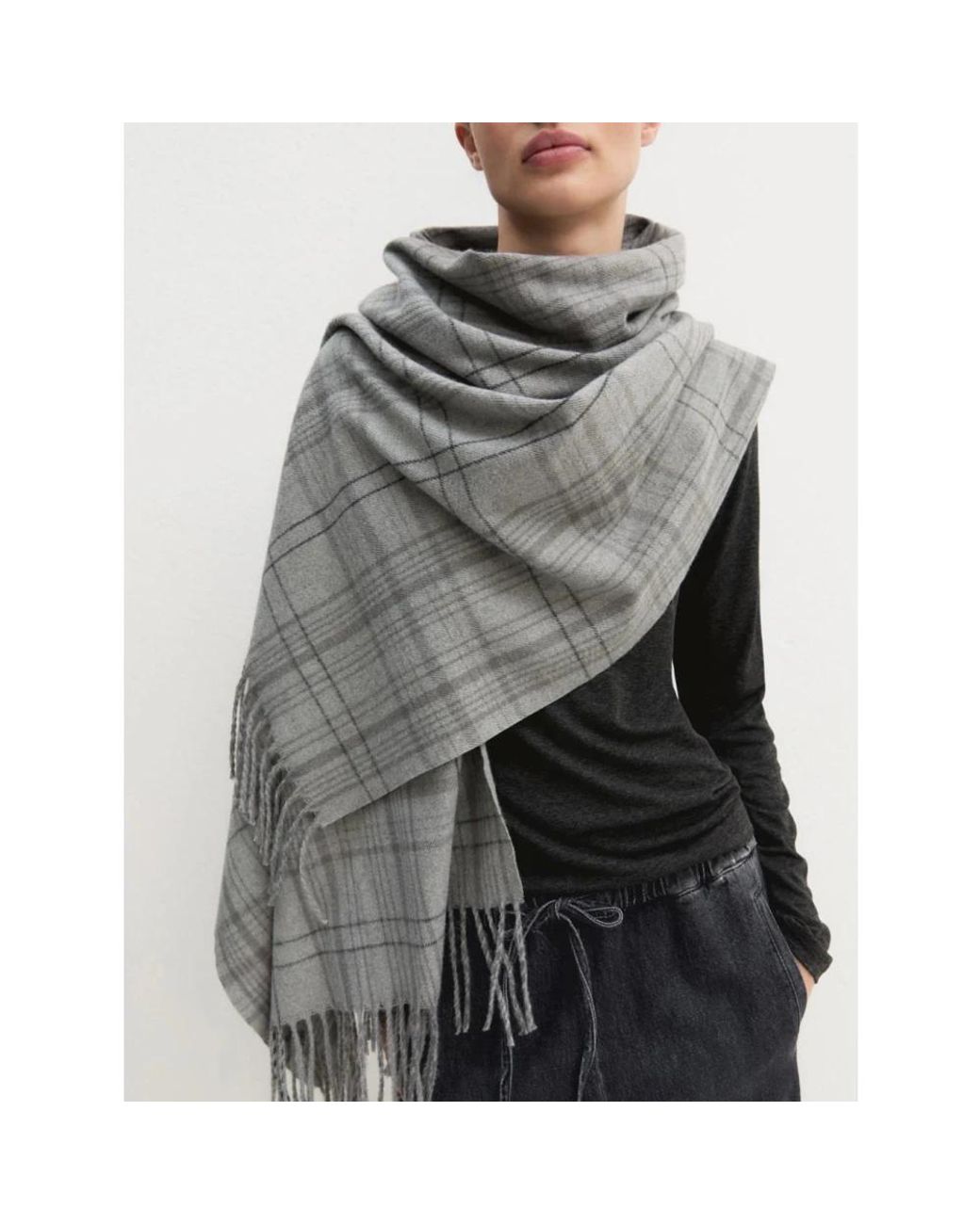 Marella Gray Schal Mit Fransen