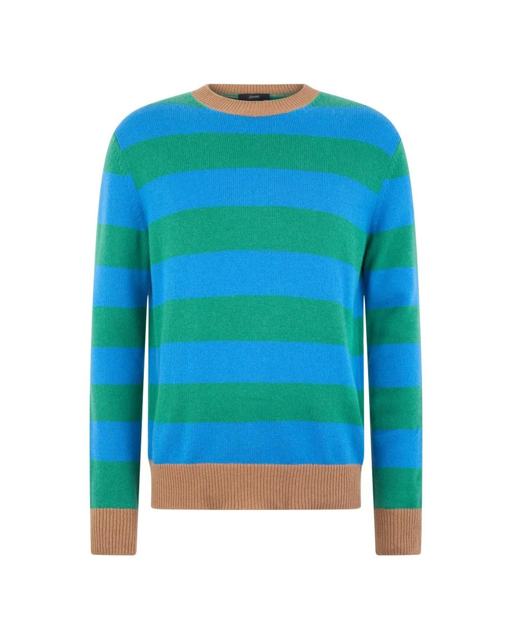 Herno Blue Round-Neck Knitwear for men