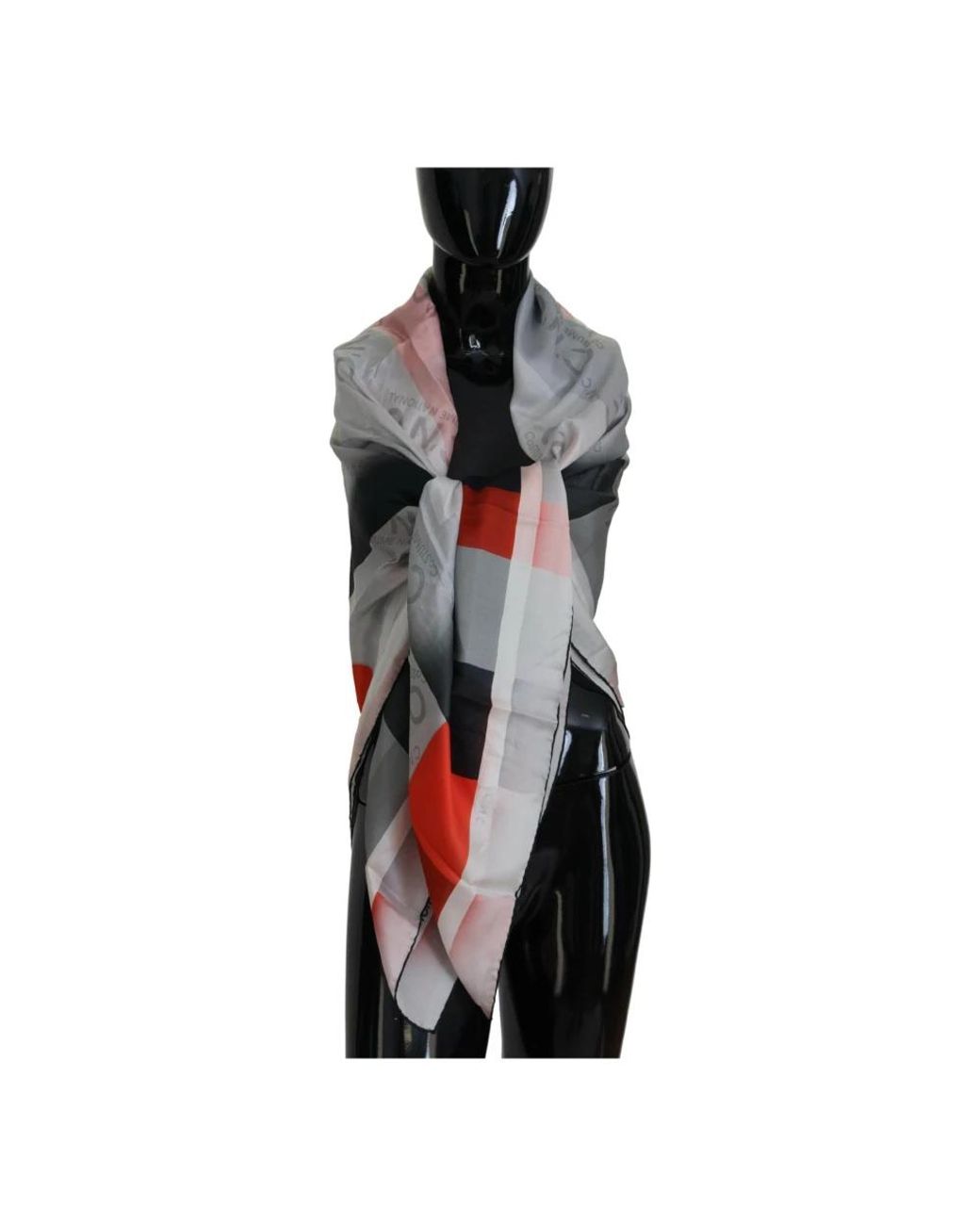 CoSTUME NATIONAL Gray Silk Scarves