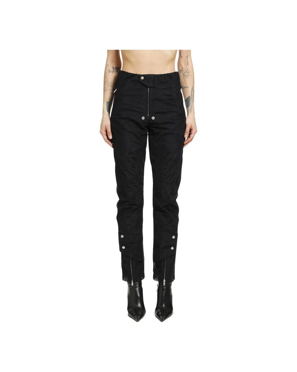 Rick Owens Black Straight Trousers