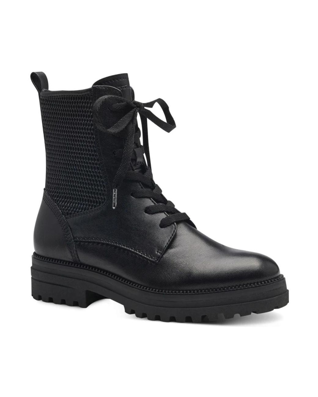 Tamaris Black Lace-Up Boots