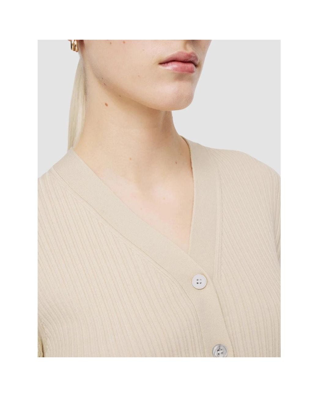 Joseph Truien & Vesten ,Wol Fijne Merino Rib Cardigan in het Natural