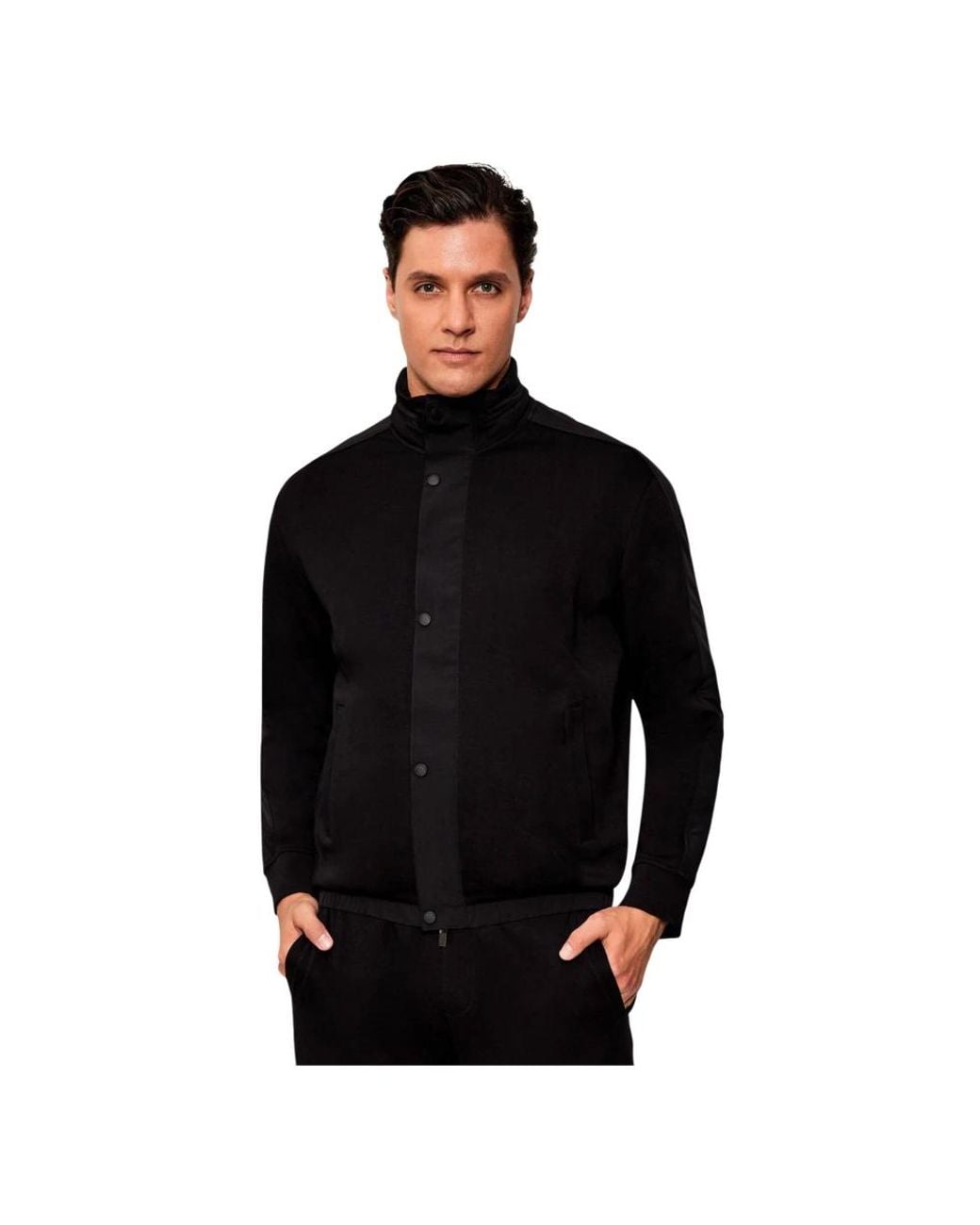 ARMANI EXCHANGE Black Zip-Throughs for men