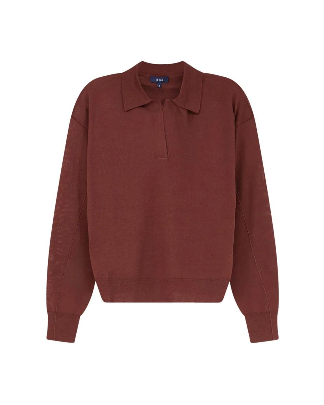 Soeur Purple V-Neck Knitwear