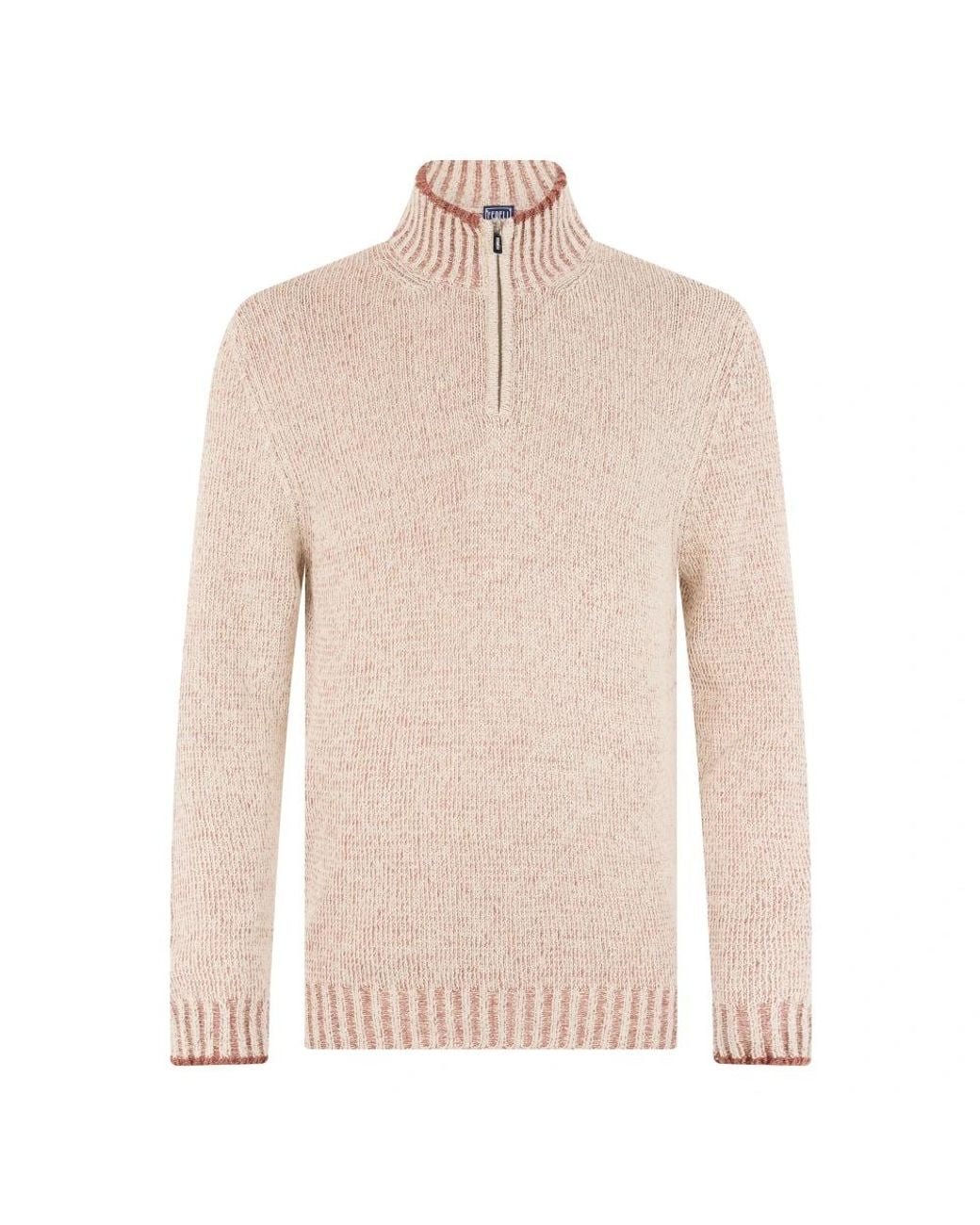 Fedeli Natural V-Neck Knitwear for men