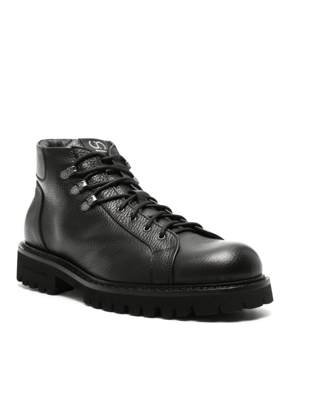 Casadei Black Lace-Up Boots for men