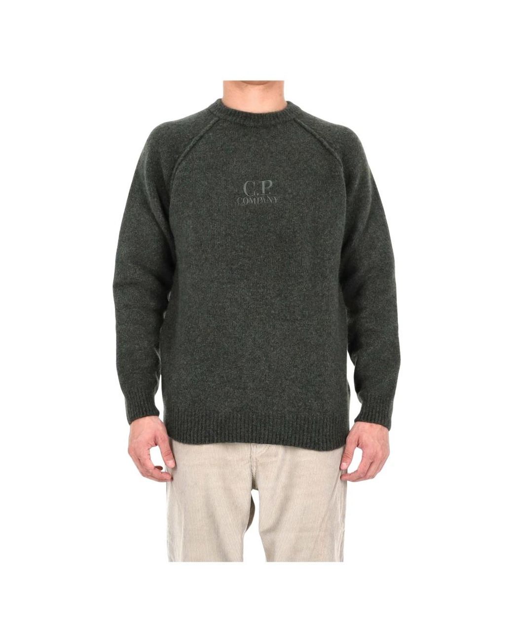 C P Company Green Round-Neck Knitwear for men