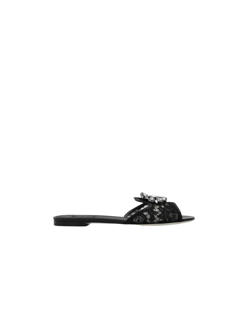 Dolce & Gabbana Black Embellished Sandal