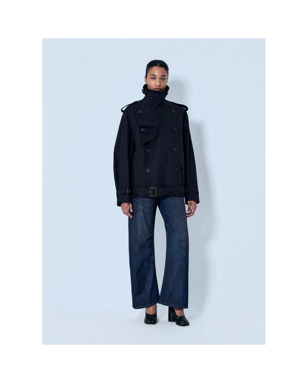 Maison Margiela Blue Double-Breasted Coats
