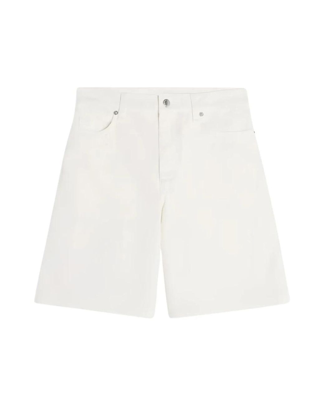 Maison Kitsuné White Denim Shorts