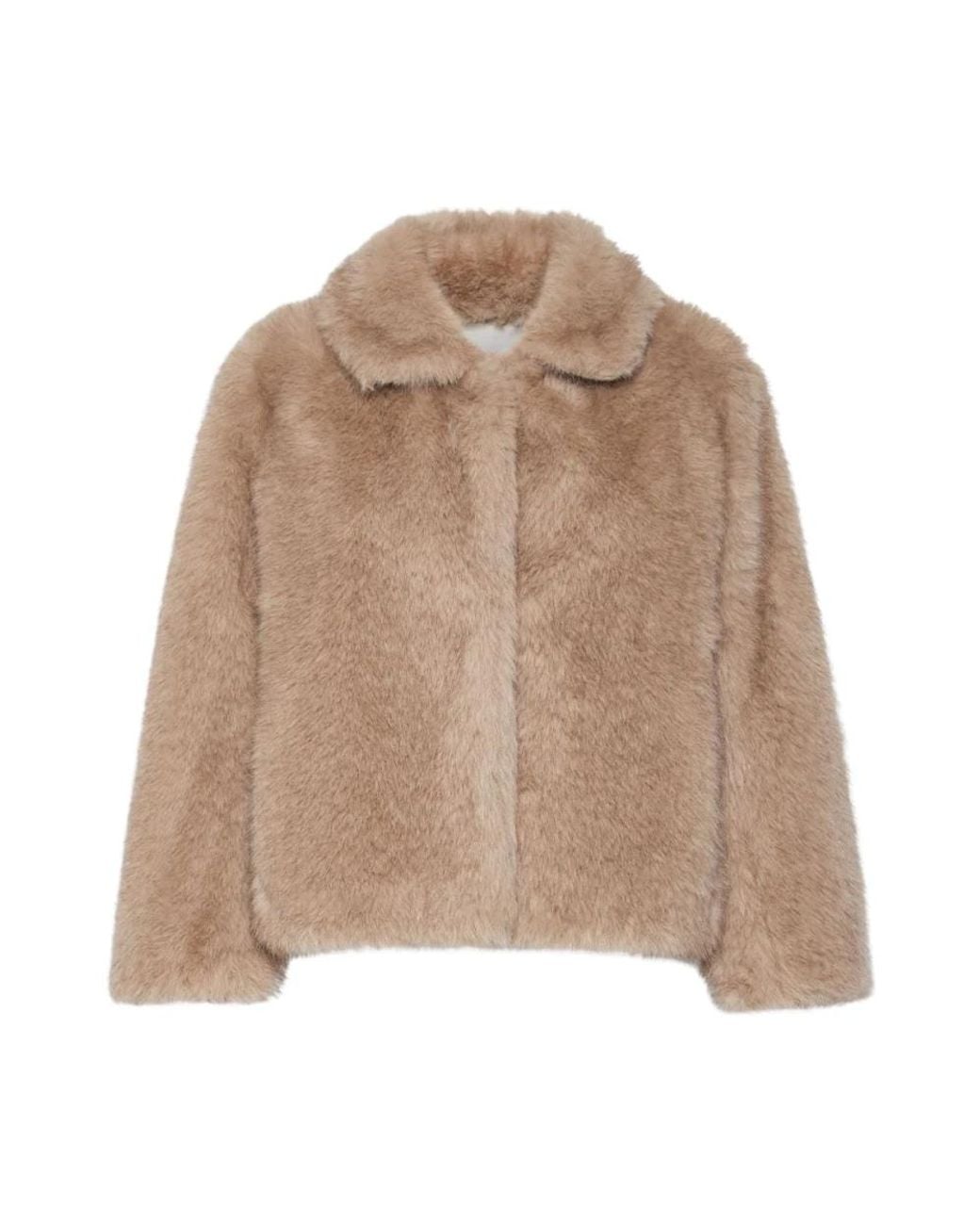 Max Mara Brown Faux Fur & Shearling Jackets