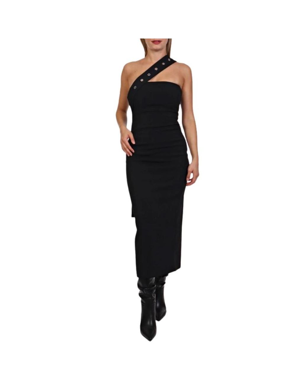 Patrizia Pepe Black Midi Dresses