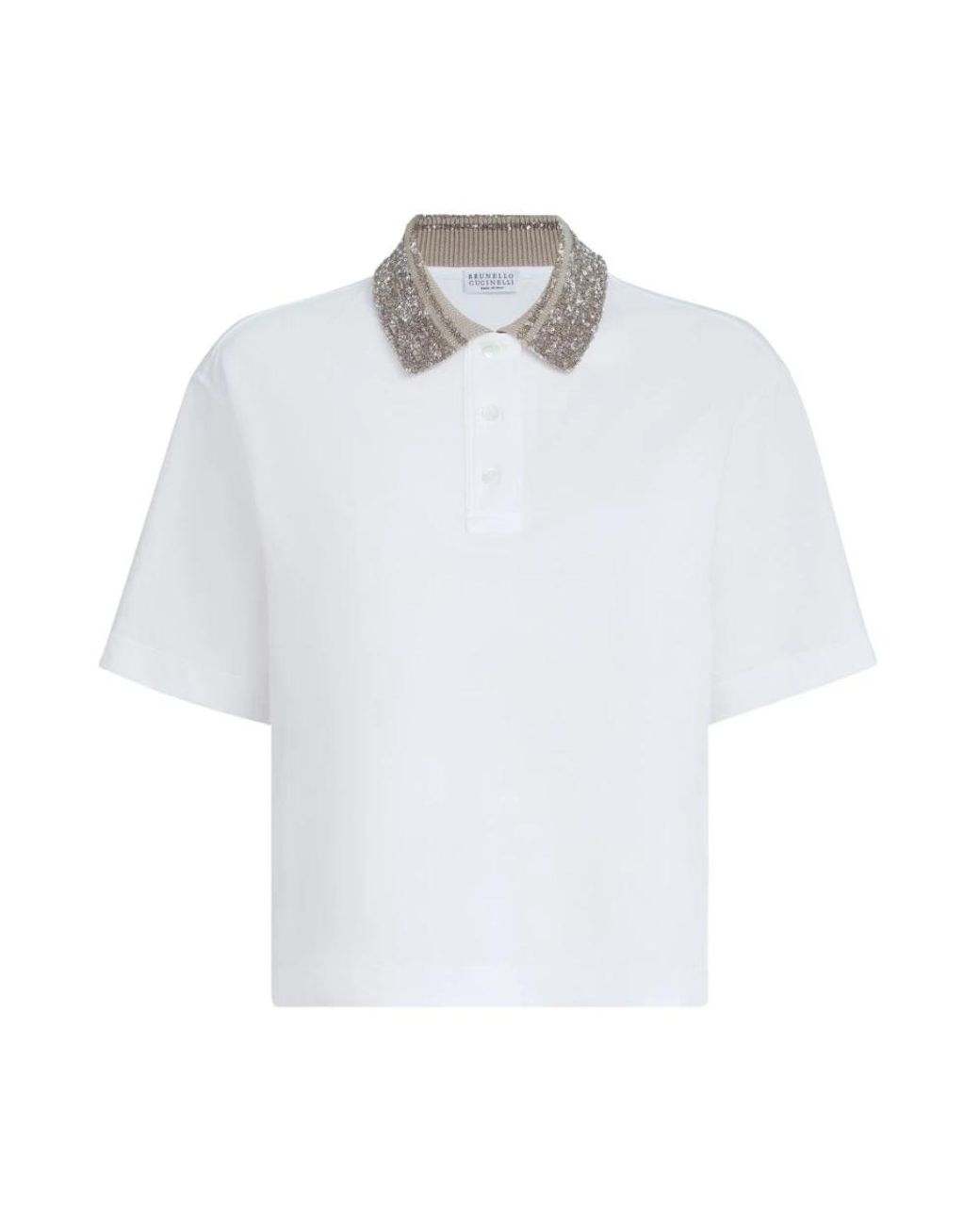 Brunello Cucinelli White T-Shirts Und Poloshirts Weiß