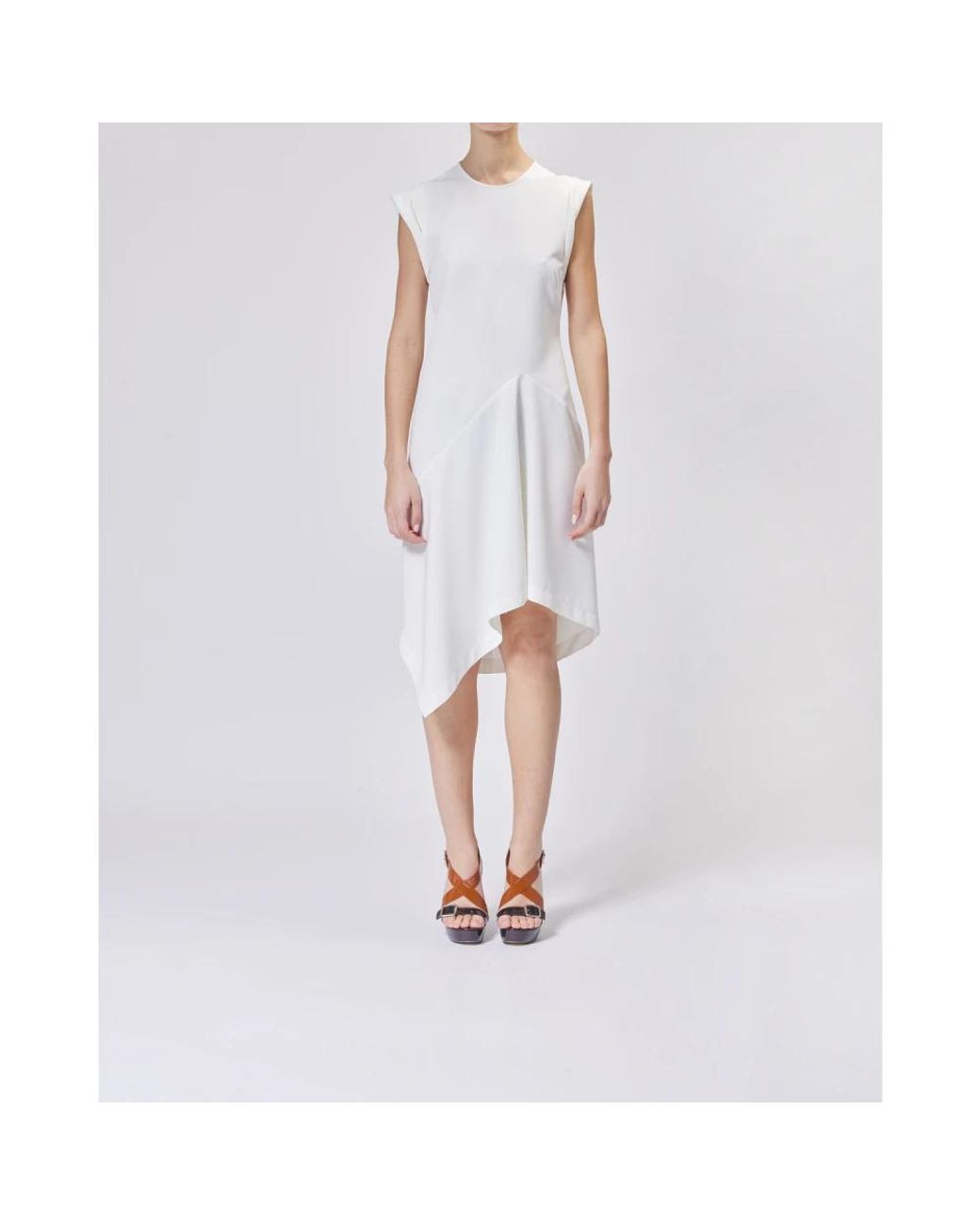Midi Dresses Moschino de color White