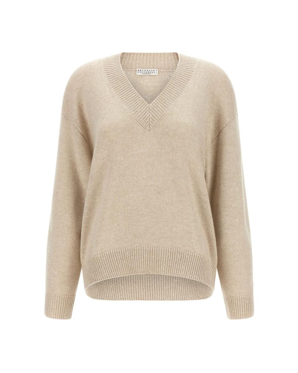 Brunello Cucinelli Natural Diamante Pullover
