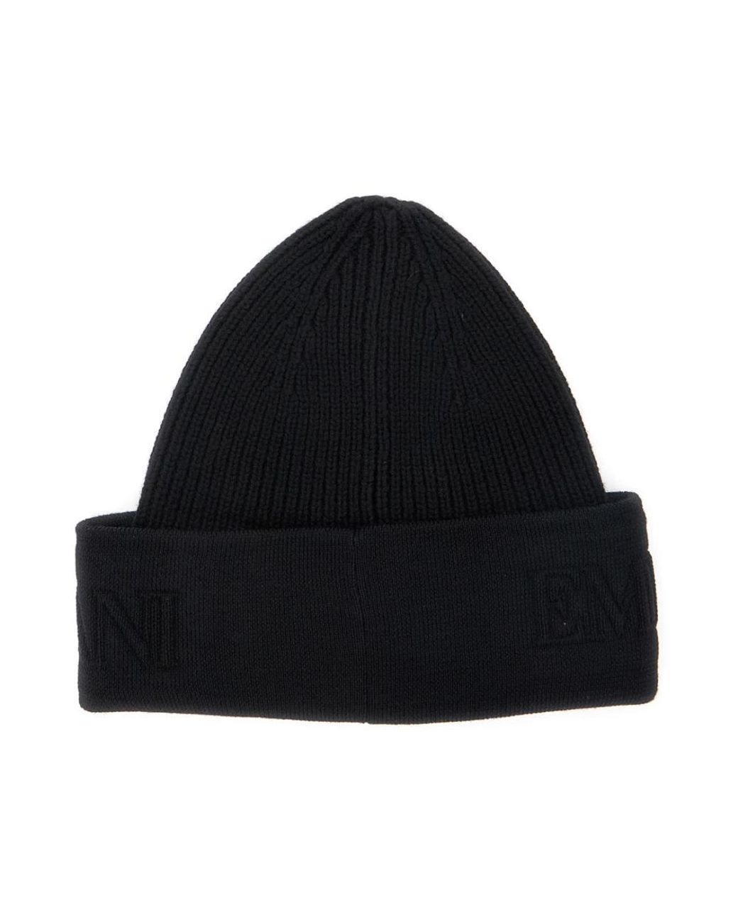 Emporio Armani Black Beanies for men