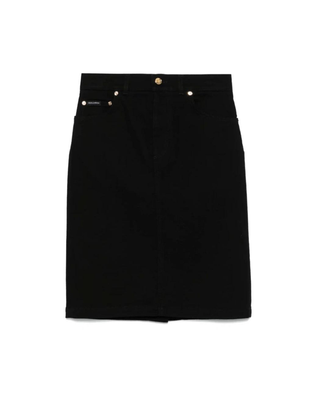 Dolce & Gabbana Black Denim Skirts