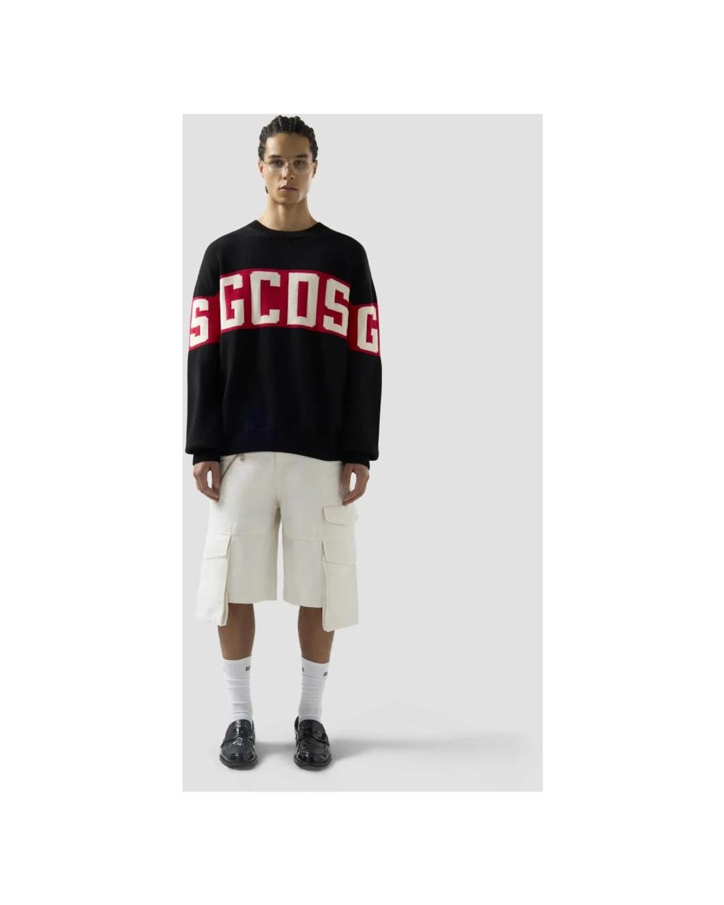 Gcds Black Round-Neck Knitwear