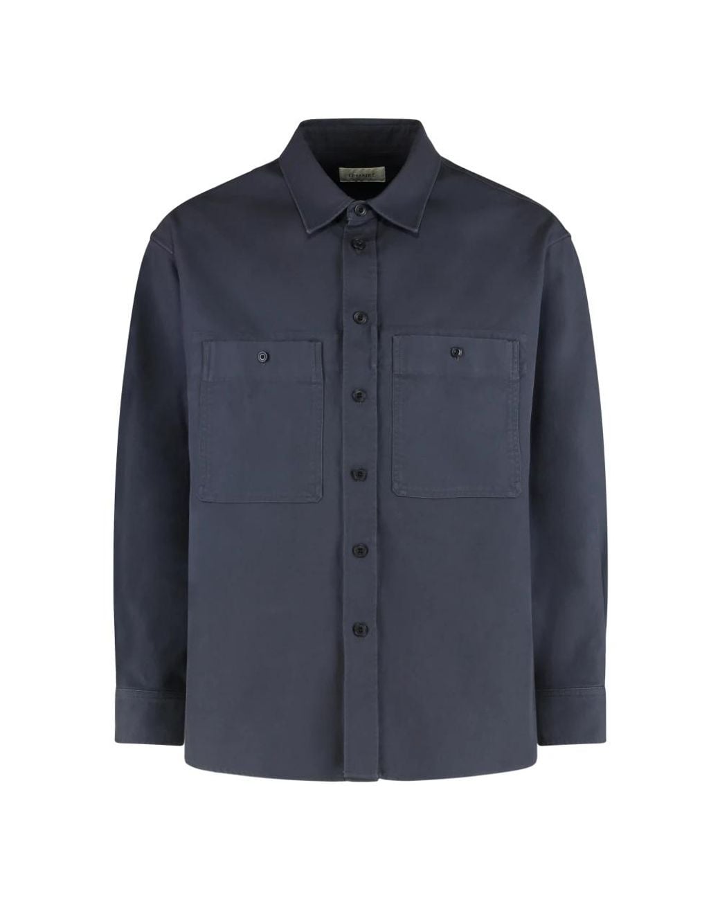 Lemaire Jassen ,Blauw ,Katoen Utility Overshirt in het Blue voor heren