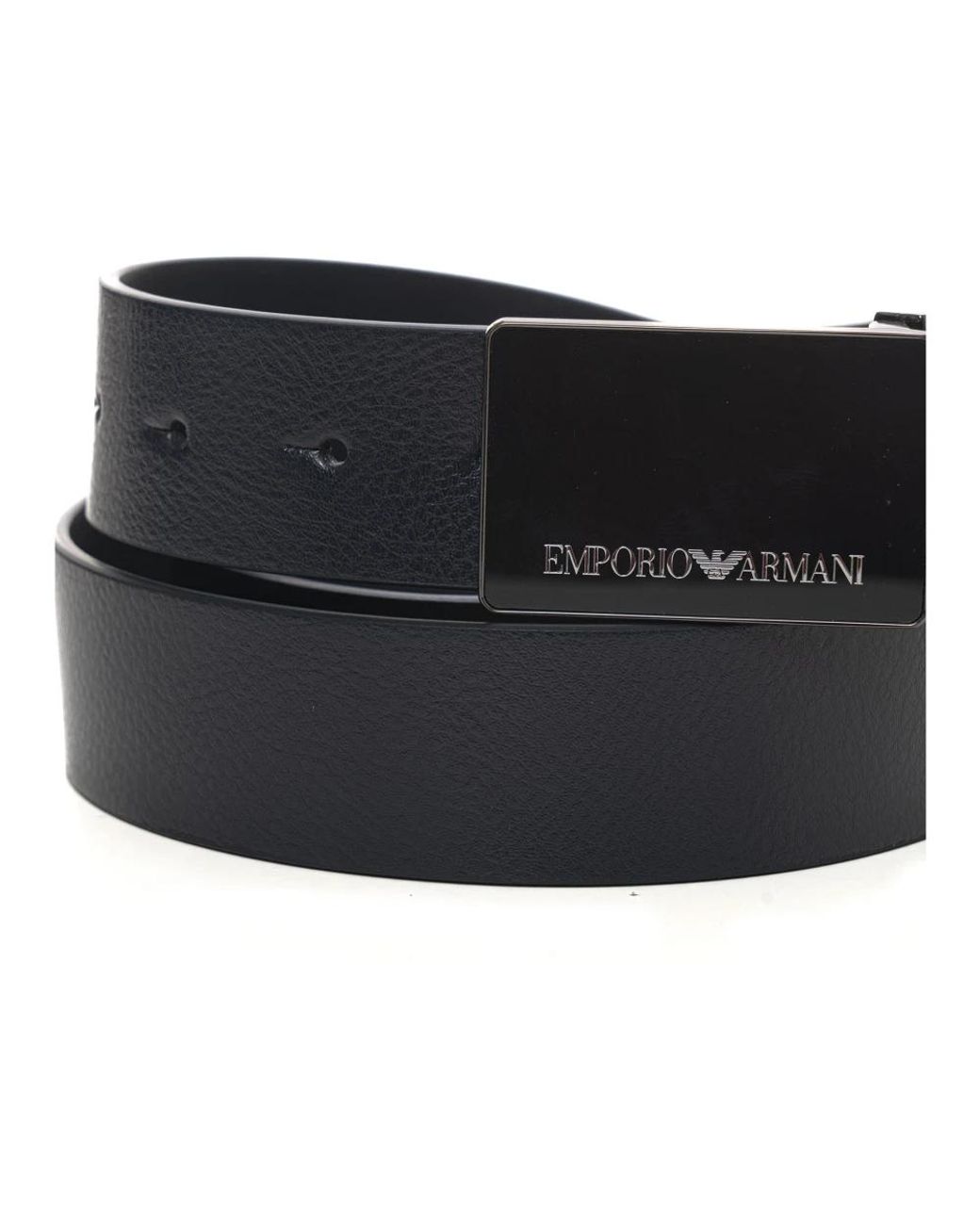 Emporio Armani Black Belts for men