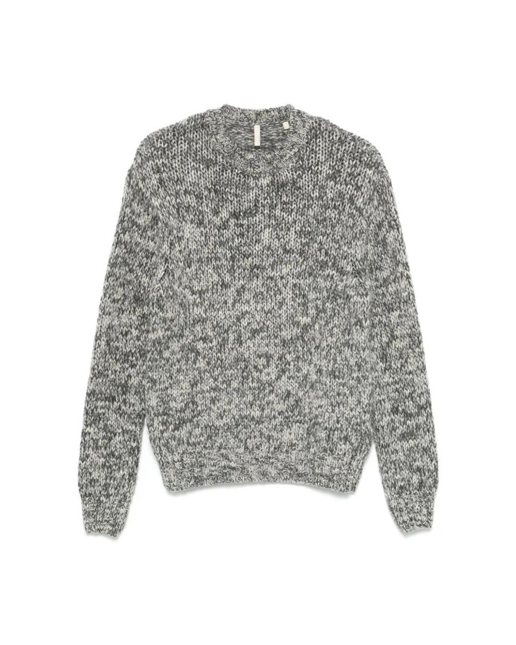 sunflower Gray Round-Neck Knitwear for men