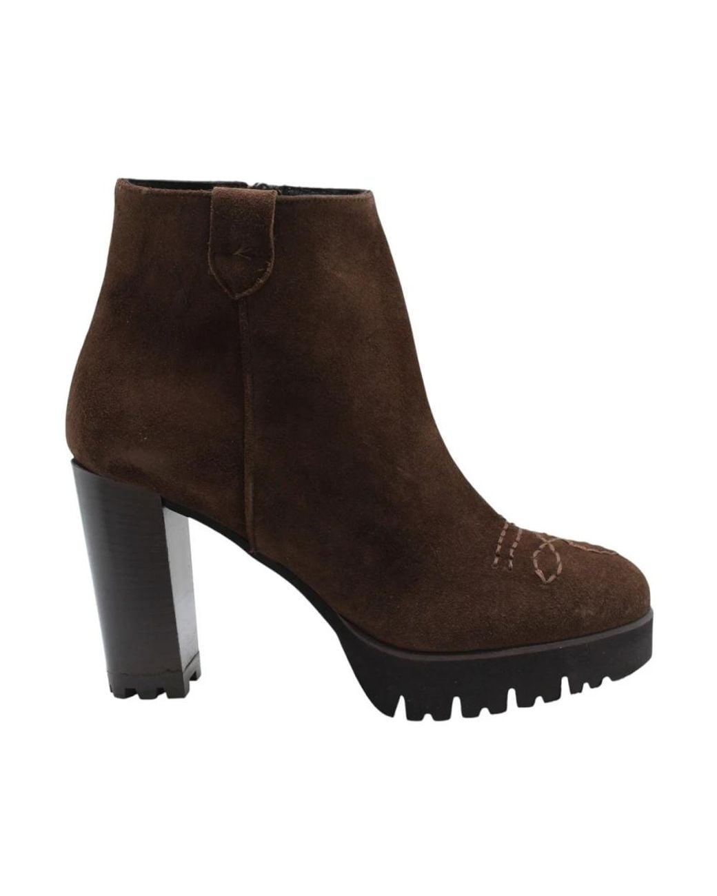 Luca Grossi Brown Heeled Boots