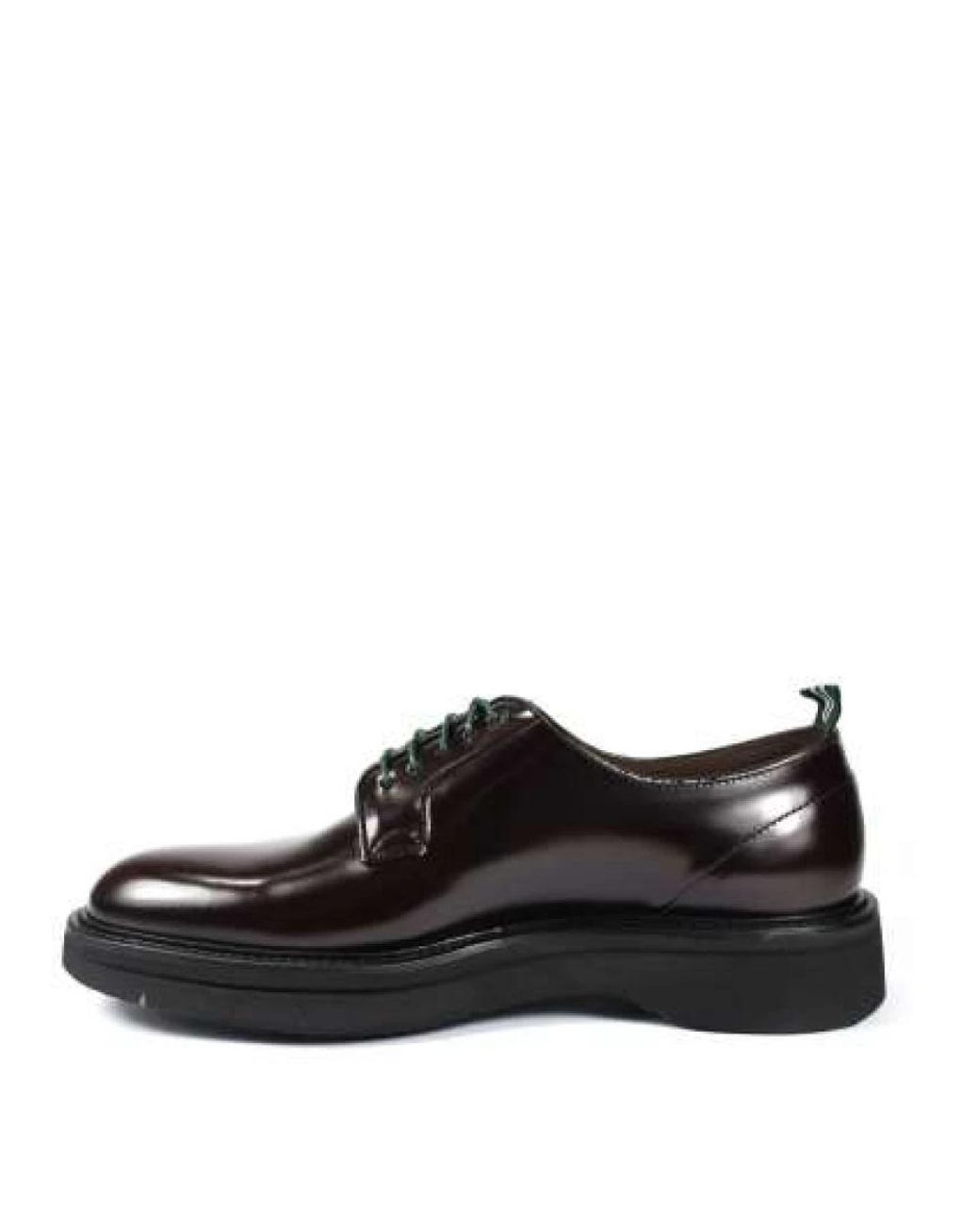 Green George Black Laced Shoes for men