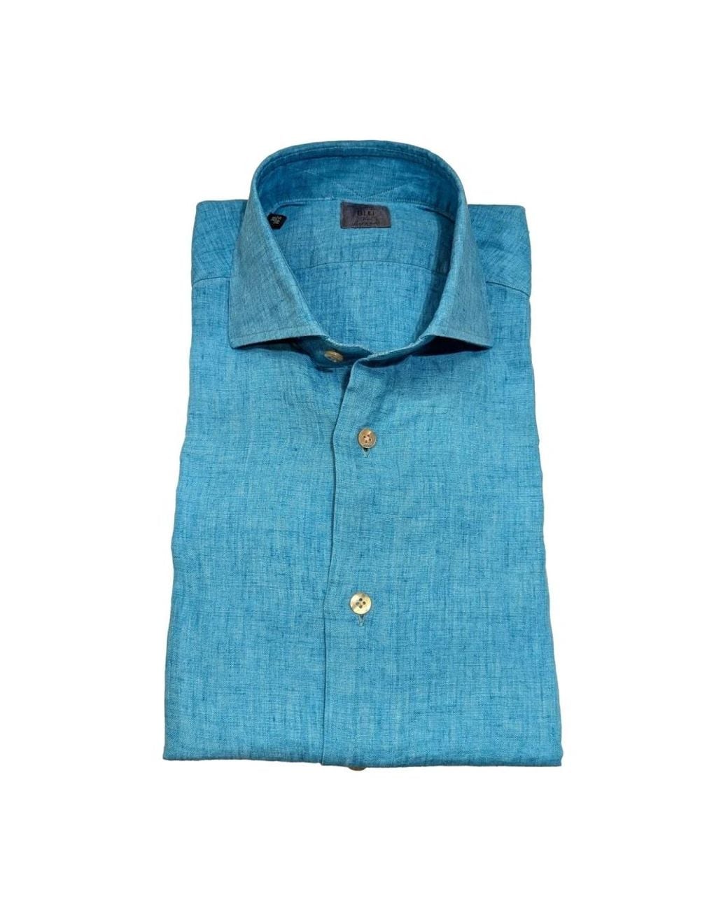 Mazzarelli Blue Casual Shirts for men