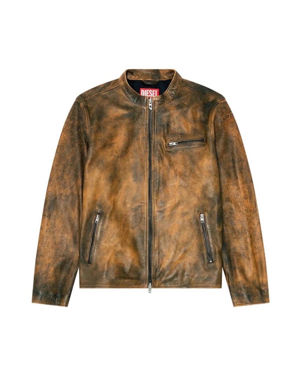 Leather Jackets DIESEL pour homme en coloris Green