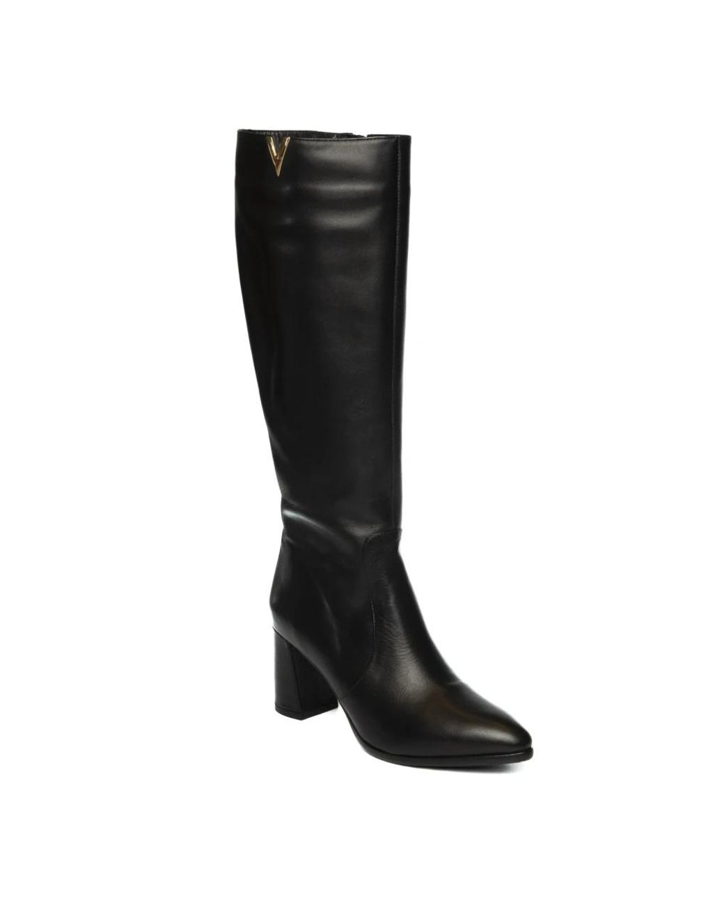 Albano Black Heeled Boots
