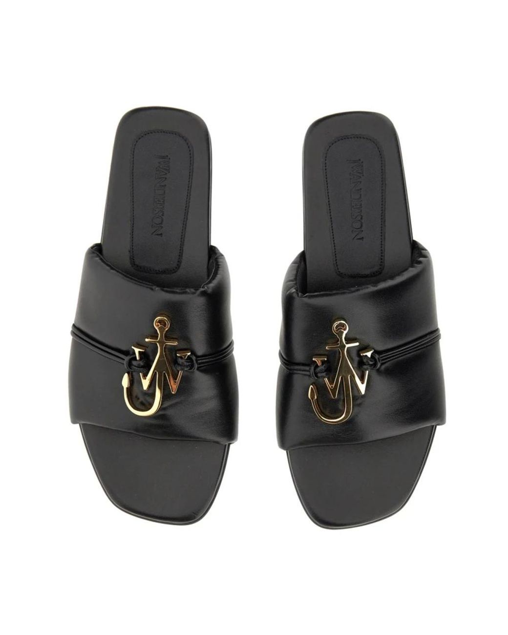 J.W. Anderson Black Slide Sandal With Logo