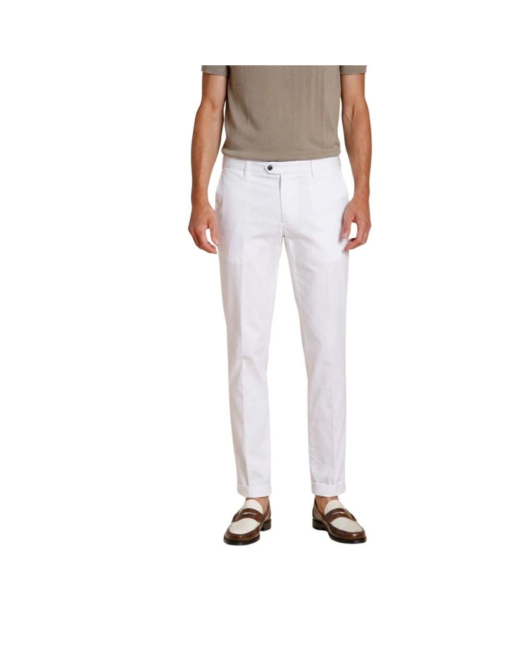 Mason's White Chinos for men
