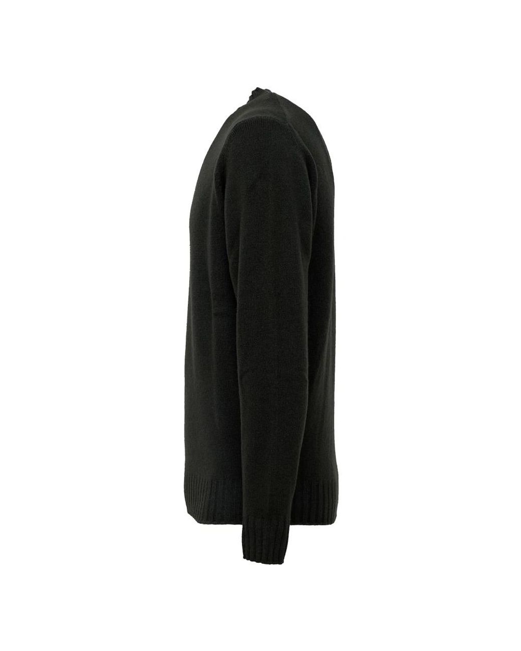 FILIPPO DE LAURENTIIS Black Round-Neck Knitwear for men