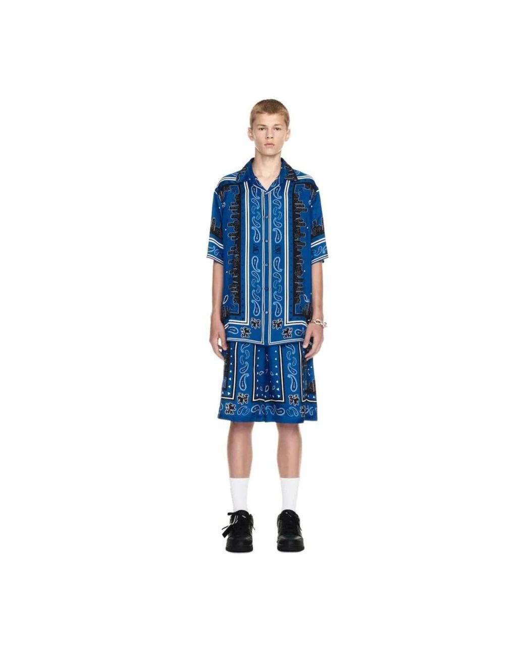 Off-White c/o Virgil Abloh Blue Bermudas for men