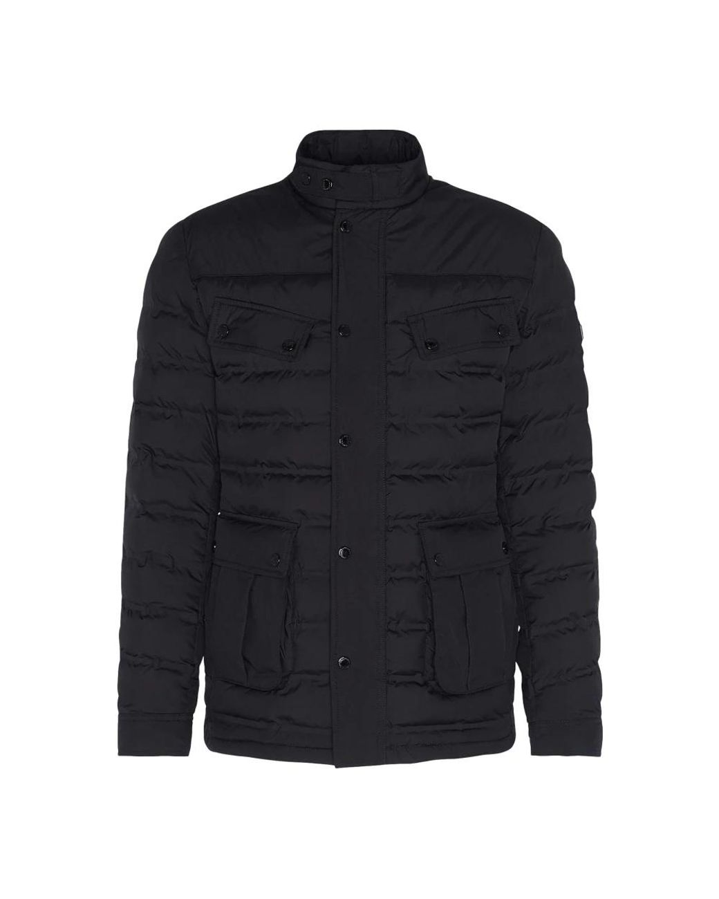 Barbour Jassen ,Zwart ,Polyester Gelaste Ariel Gewatteerde Jas Zwart in het Blue voor heren