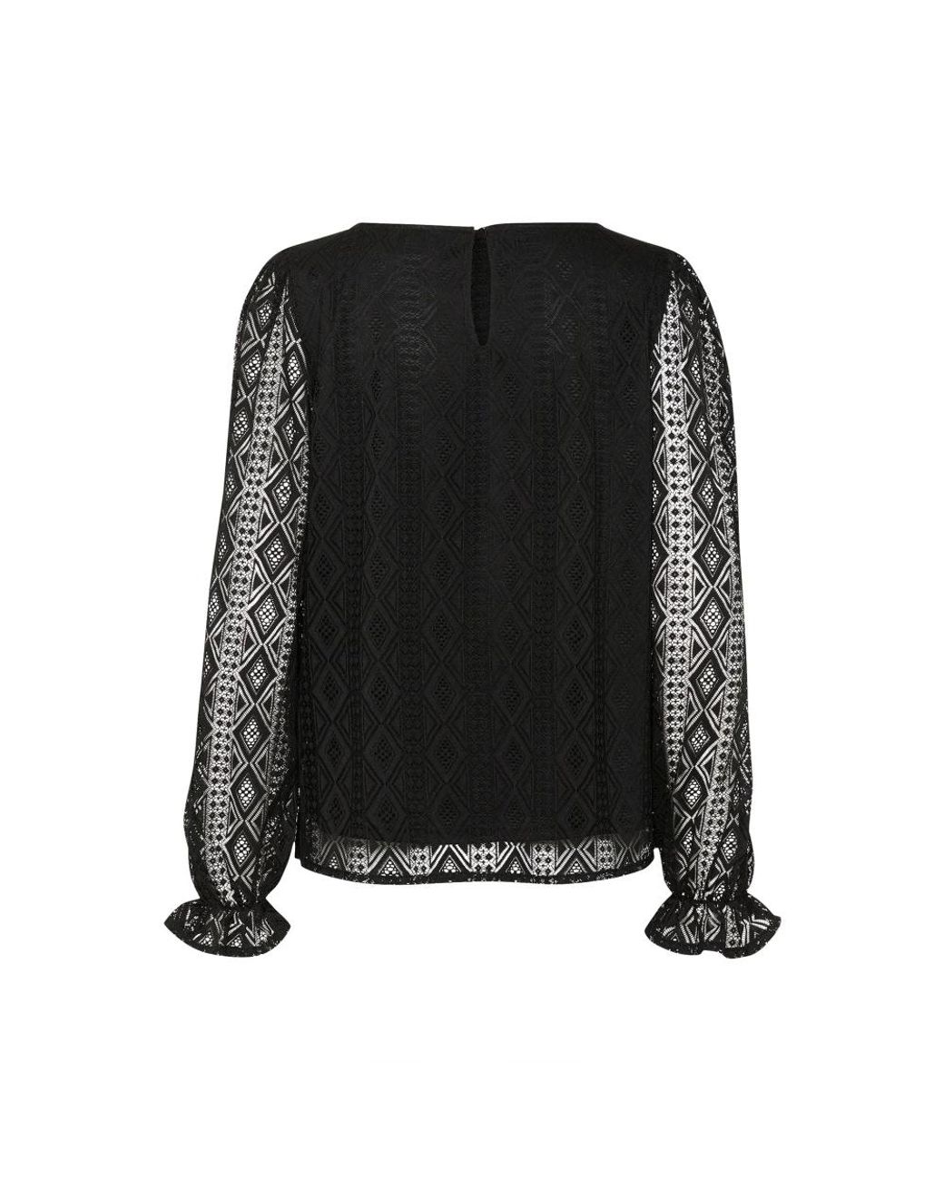 Blouses Cream de color Black