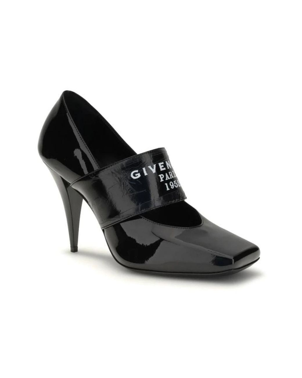 Givenchy Black Sliced Square Logo Pumps